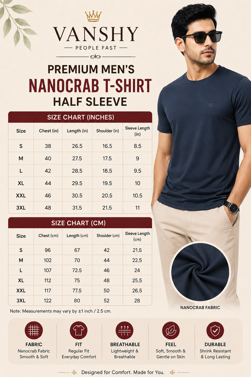 Nanocrap Mens Half Sleeve T-Shirt (pack of 4 )