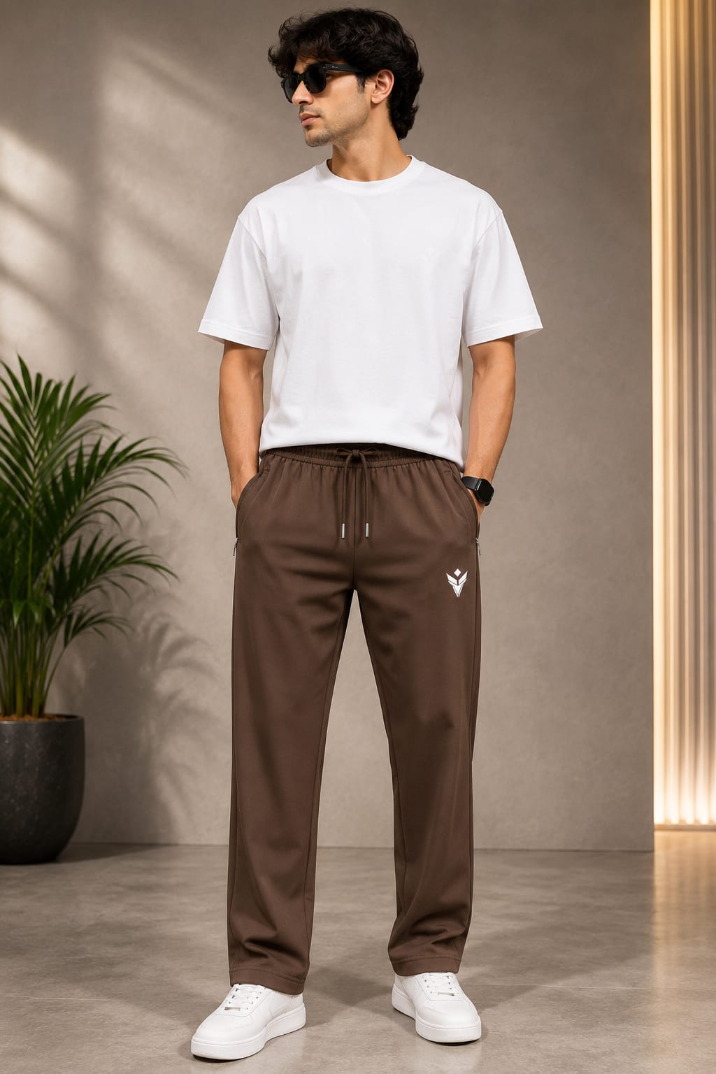 NS Lycra track pant with 2 side Zip