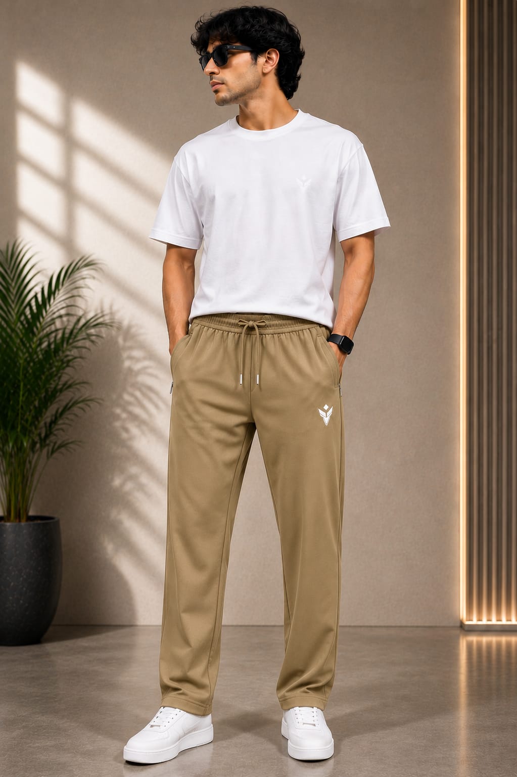 NS Lycra track pant with 2 side Zip
