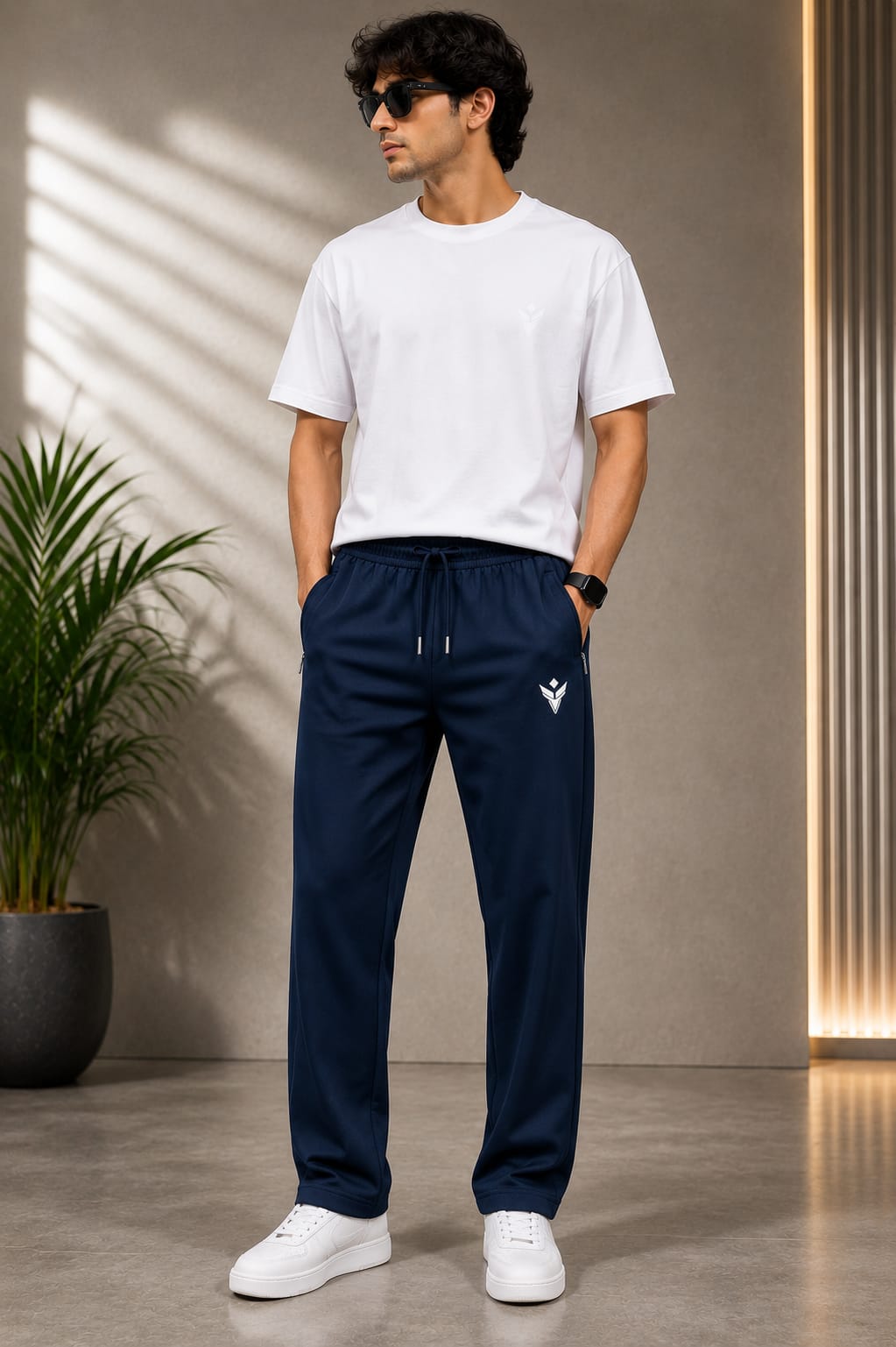 NS Lycra track pant with 2 side Zip