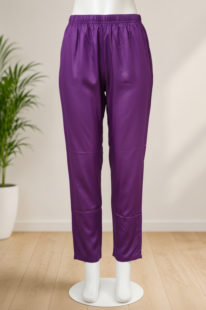 Purple Straight Pant